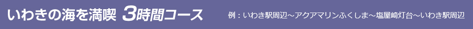 いわきの海を満喫 3時間コース